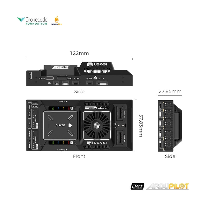 USX51 Industrial-Grade AI Computing Drone Flight Controller Board wireless device